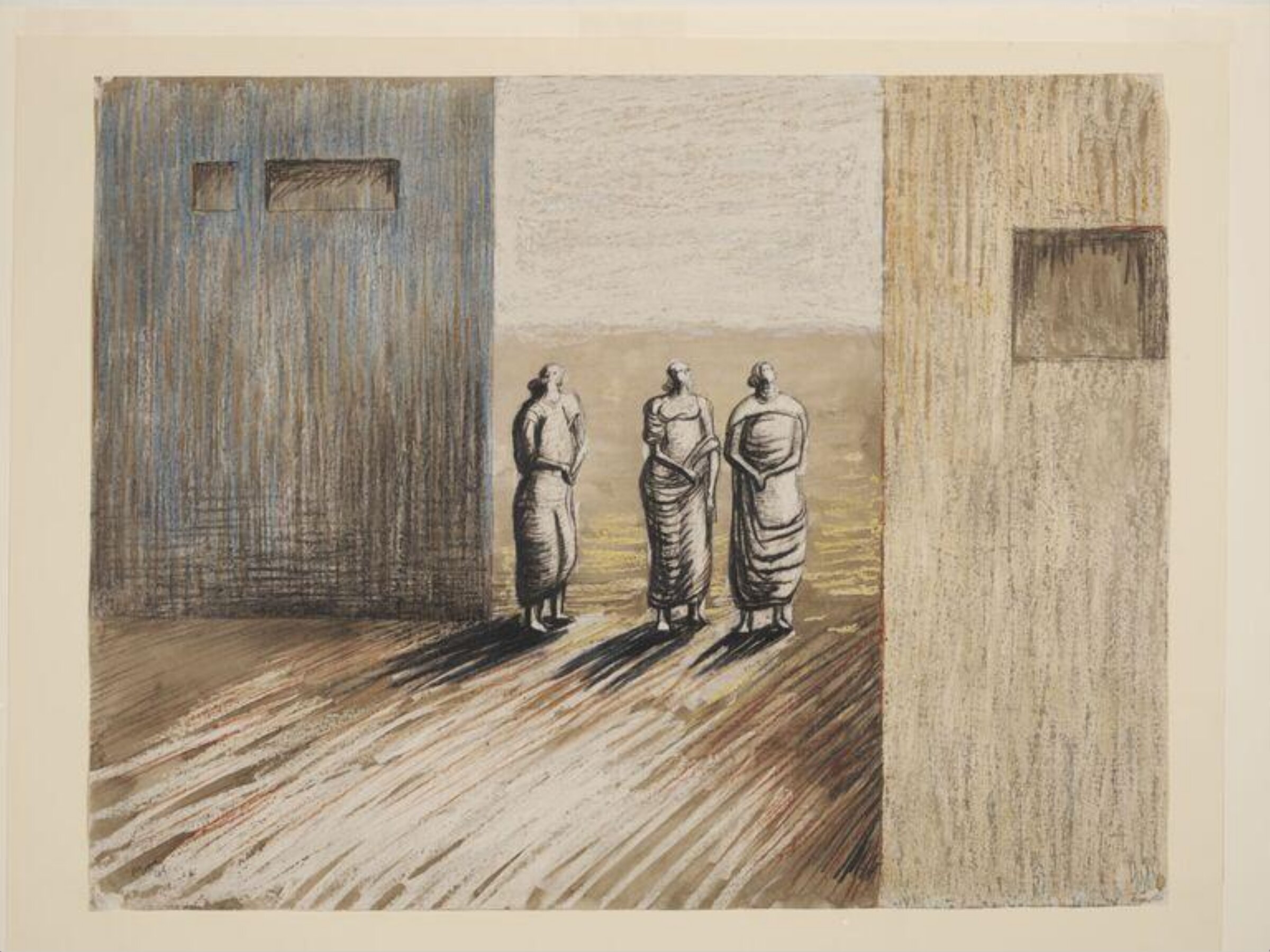 Three Standing Figures, Henry Spencer Moore, 1948