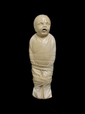Crying baby in swaddling clothes, Johann Christian Ludwig von Lücke, ca. 1753 - ca. 1755