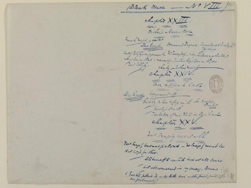 Original manuscript of Bleak House and the East Wind, by Charles Dickens, vol. 4
