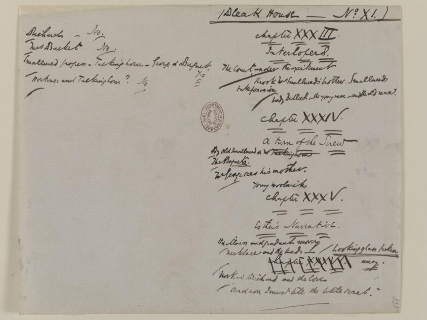 Original manuscript of Bleak House and the East Wind, by Charles Dickens, vol. 5
