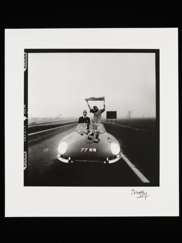 E-Type Jag on the M1 motorway