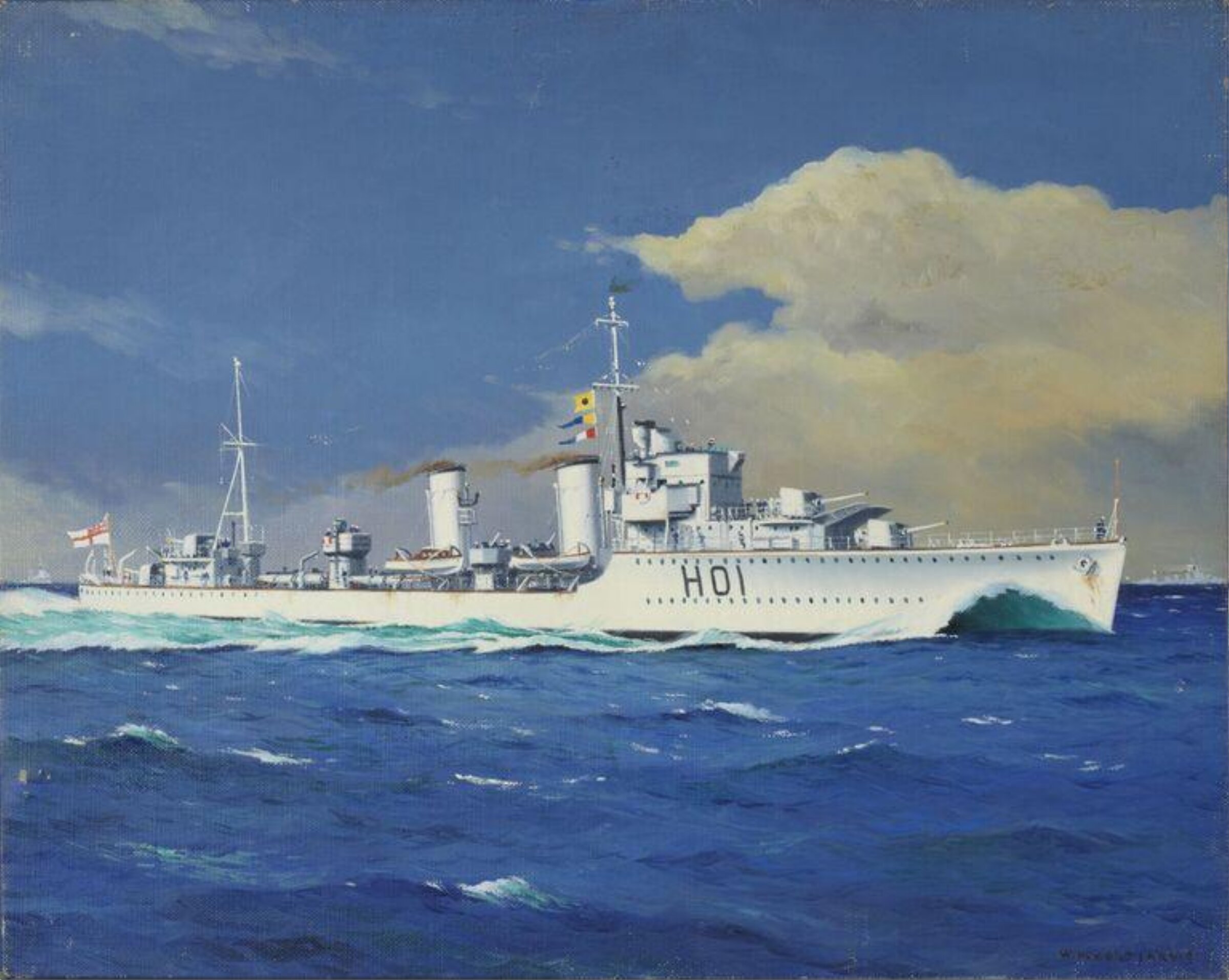 Hotspur, royal naval vessel H01, William Howard Jarvis, 1964