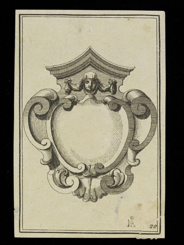Thirty three shields & compartments for monumental inscriptions, coats ...