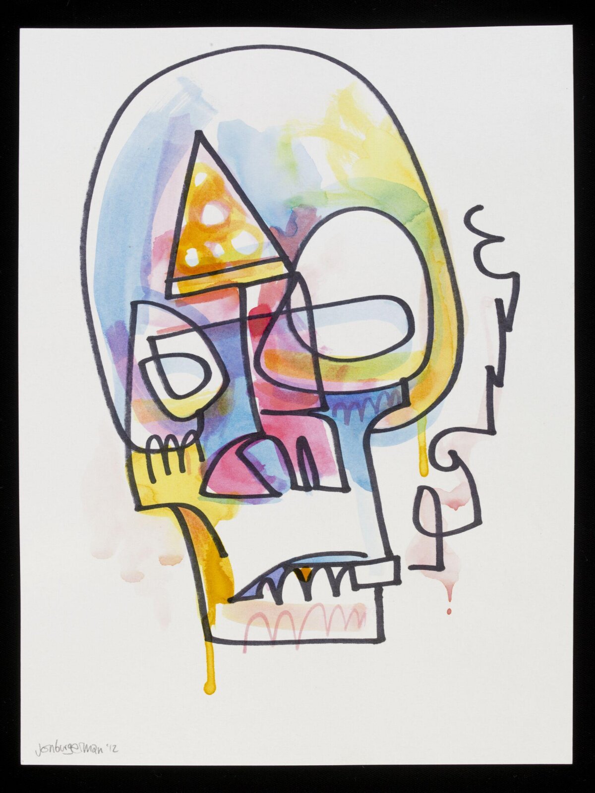 Pizza Skull Guston, Jon Burgerman, 2012