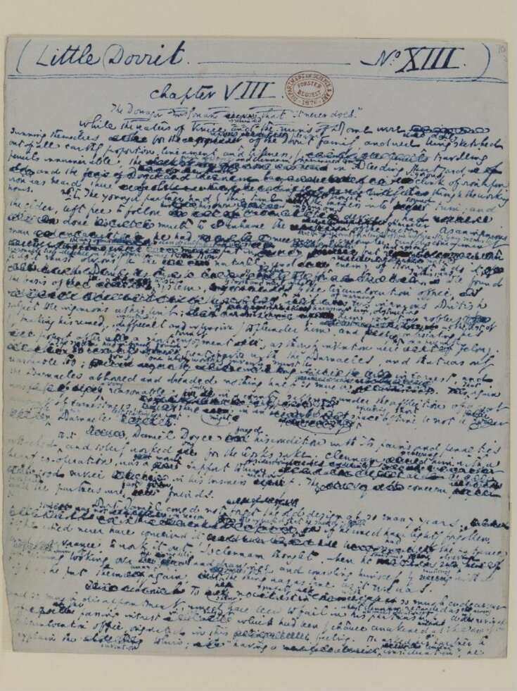 Original manuscript of Little Dorrit, by Charles Dickens, vol. 6 top image