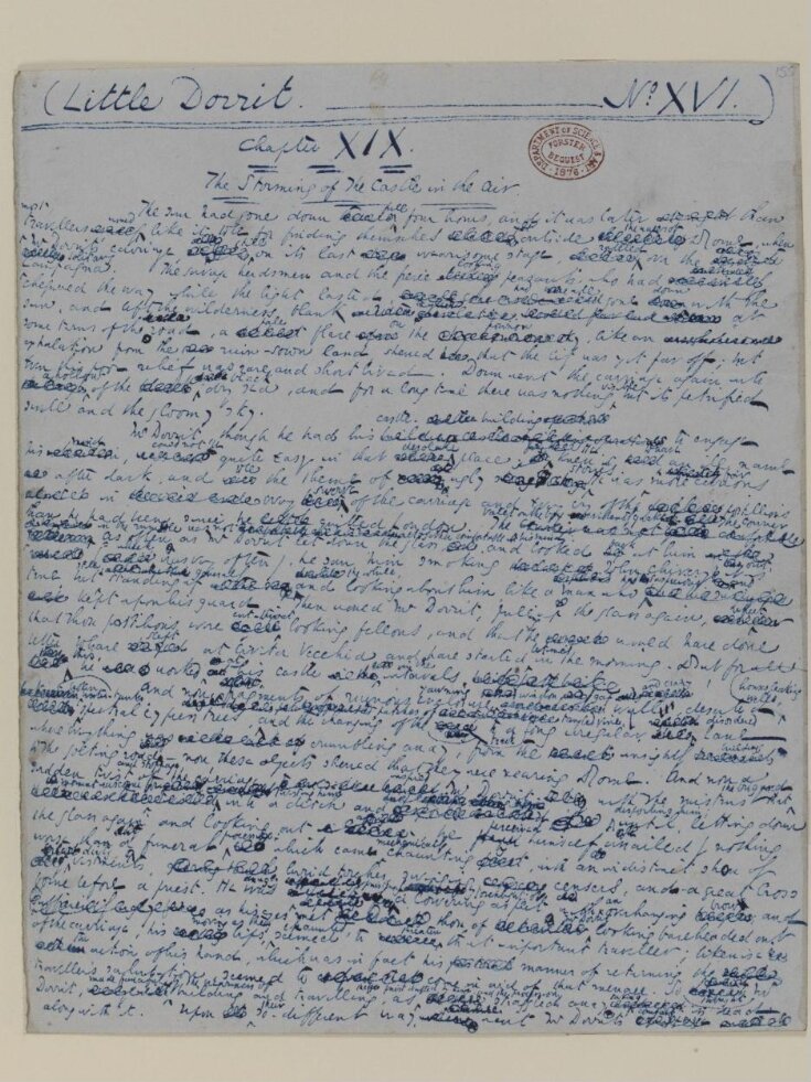Original manuscript of Little Dorrit, by Charles Dickens, vol. 7 top image