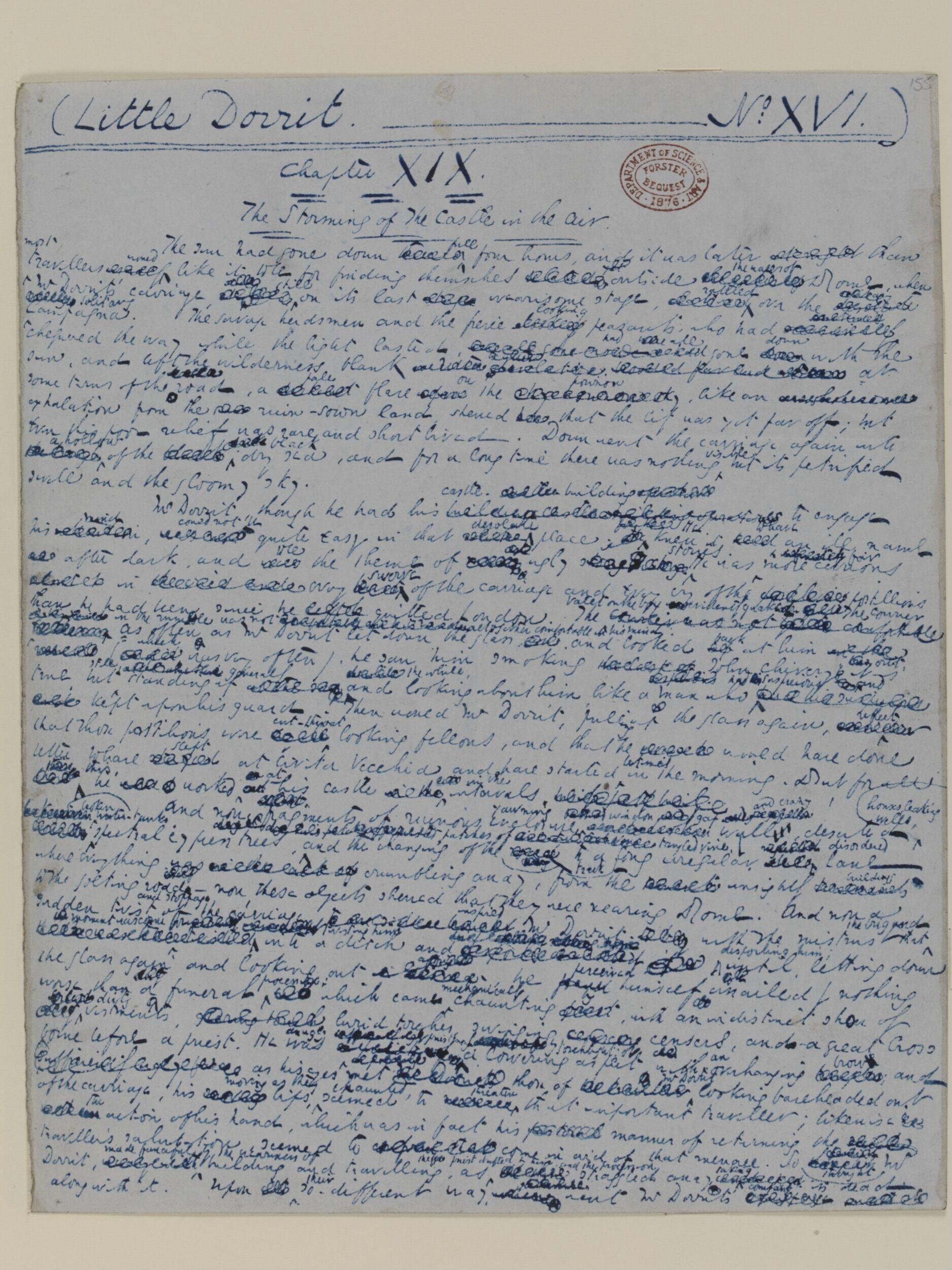 Original manuscript of Little Dorrit, by Charles Dickens, vol. 7