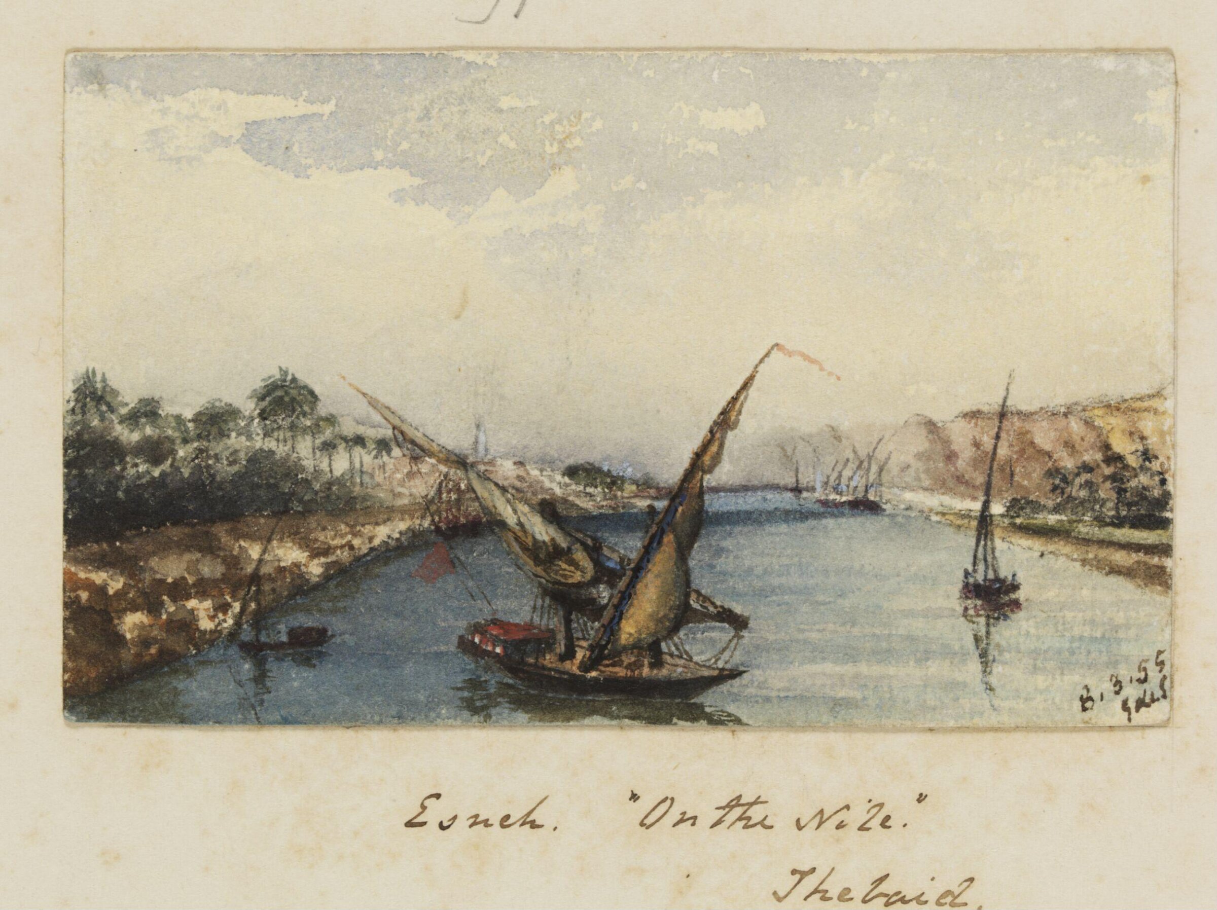 `Esneh.  "On the Nile."  Thebaid', George de Sausmarez, 1855