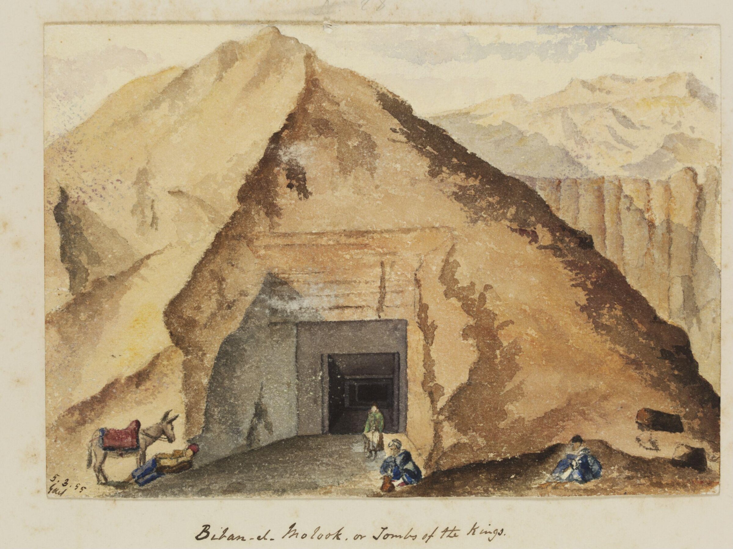 Biban-el-Molook, or Tombs of the Kings.  Belzoni's Tomb.  Thebes, George de Sausmarez, 1855