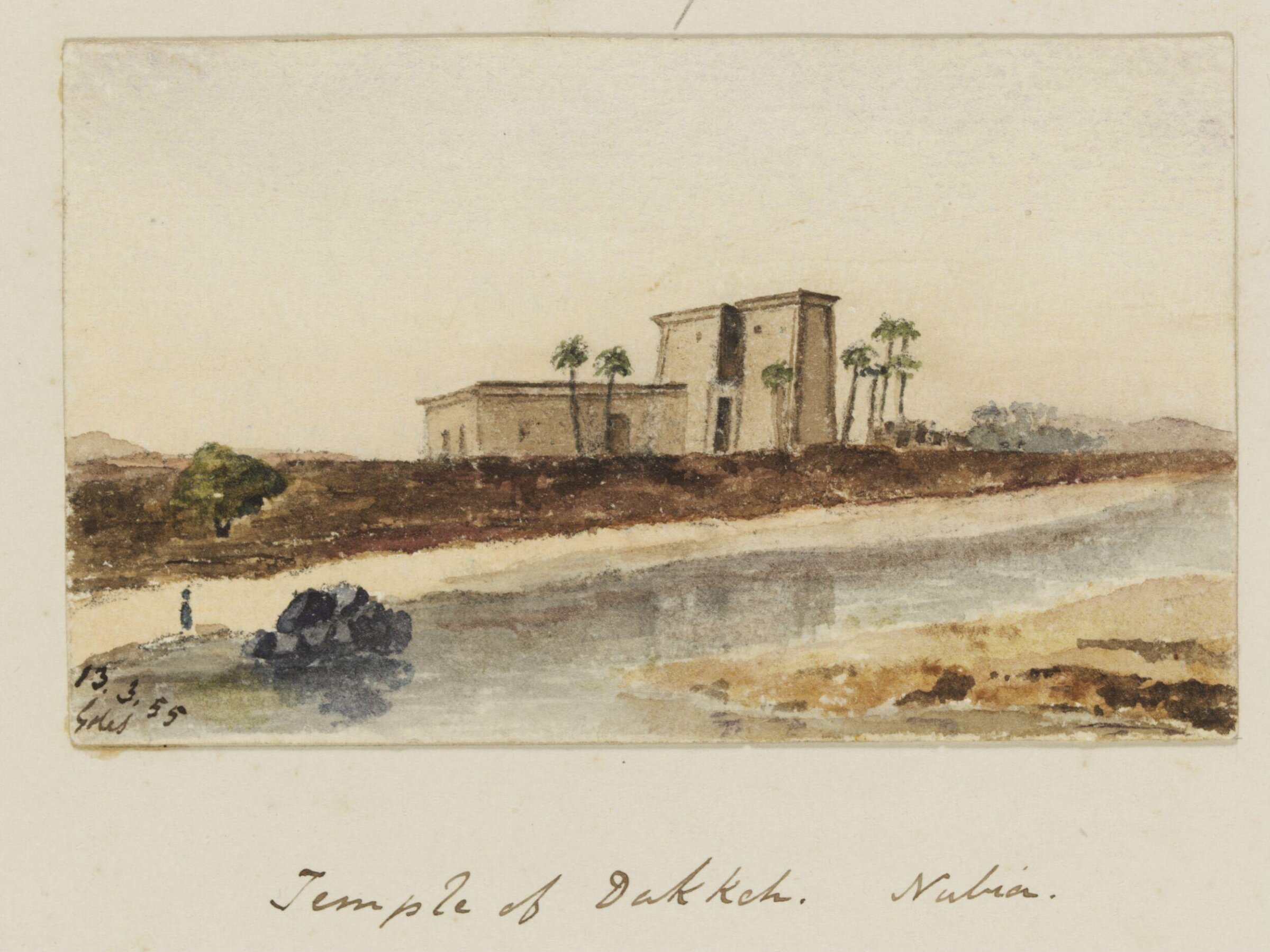 `Temple of Dakkeh.  Nubia', George de Sausmarez, 1855