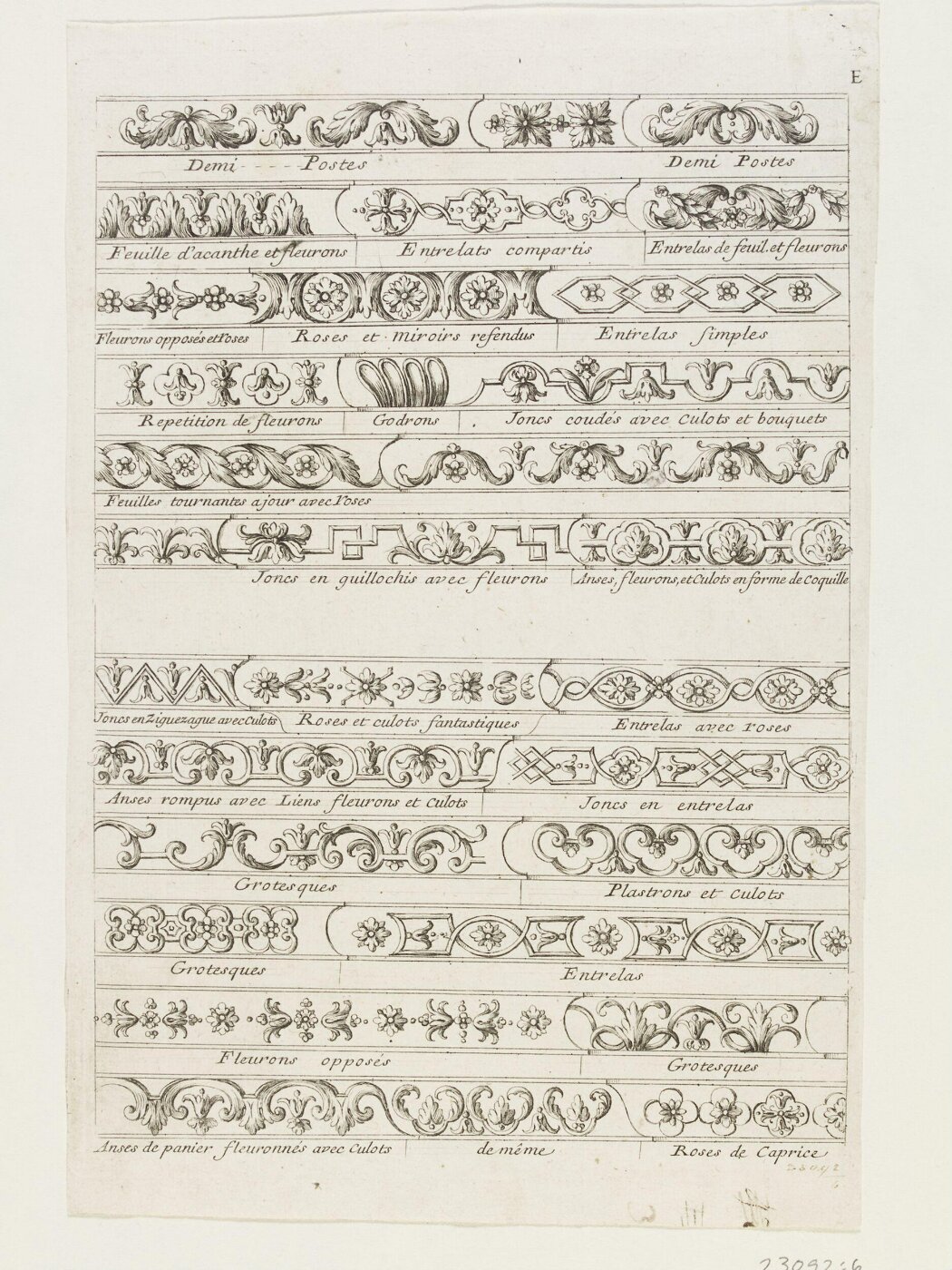 Unknown, Dessins de divers ornemens et moulures antiques et moderne