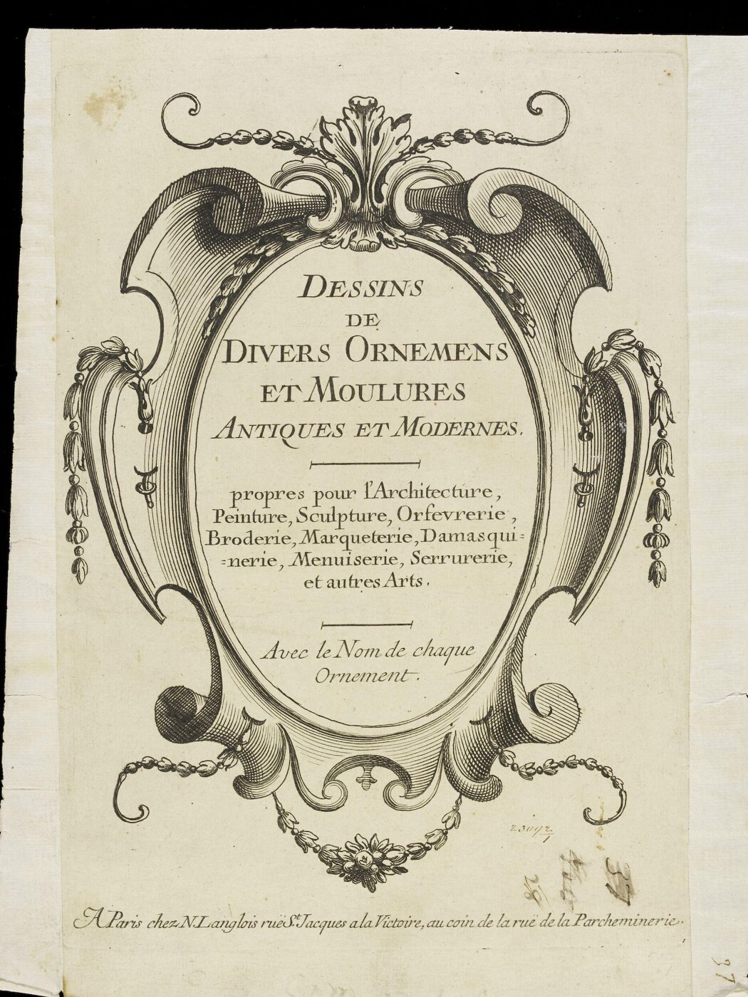 Unknown, Dessins de divers ornemens et moulures antiques et moderne