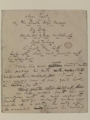 Original manuscript of Oliver Twist, or the parish boy's progress, by Charles Dickens, vol. 3