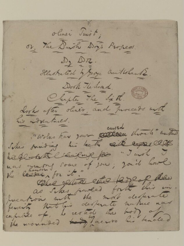 Original manuscript of Oliver Twist, or the parish boy's progress, by Charles Dickens, vol. 3