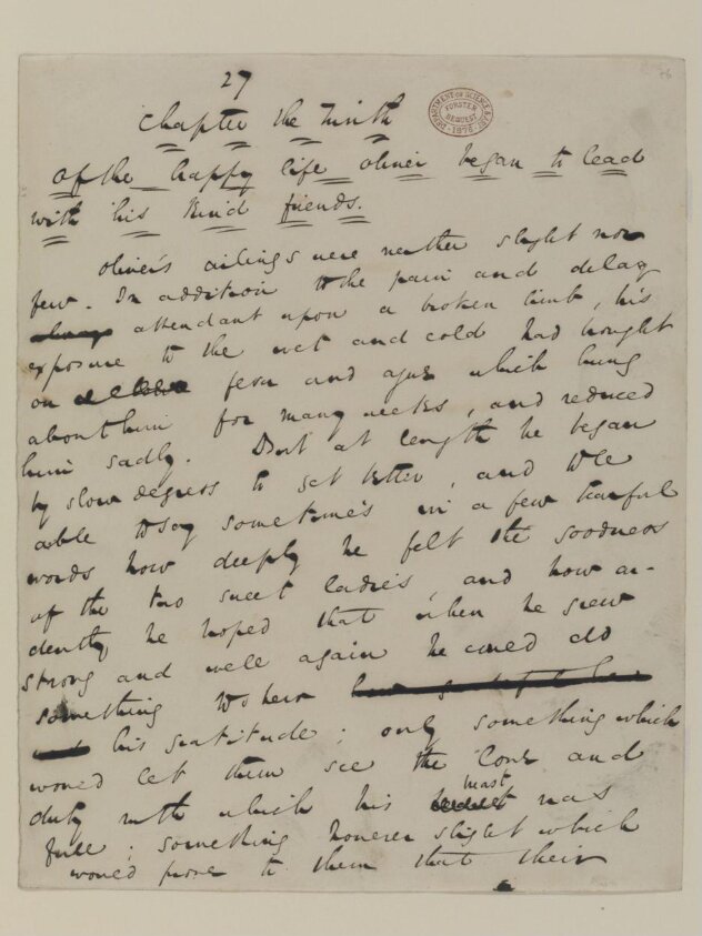 Original manuscript of Oliver Twist, or the parish boy's progress, by Charles Dickens, vol. 4