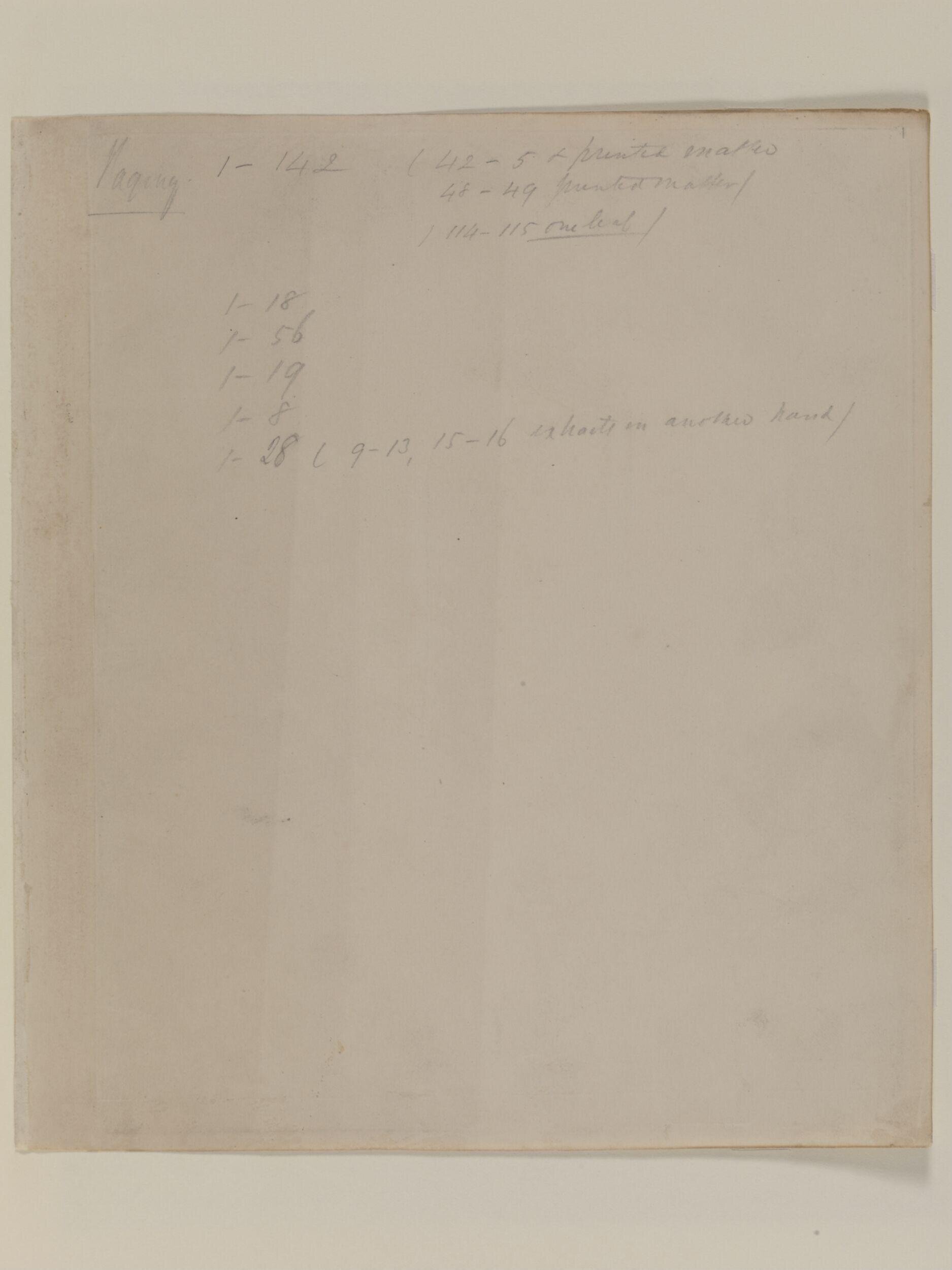 Original manuscript of American notes, vol. 1, by Charles Dickens
