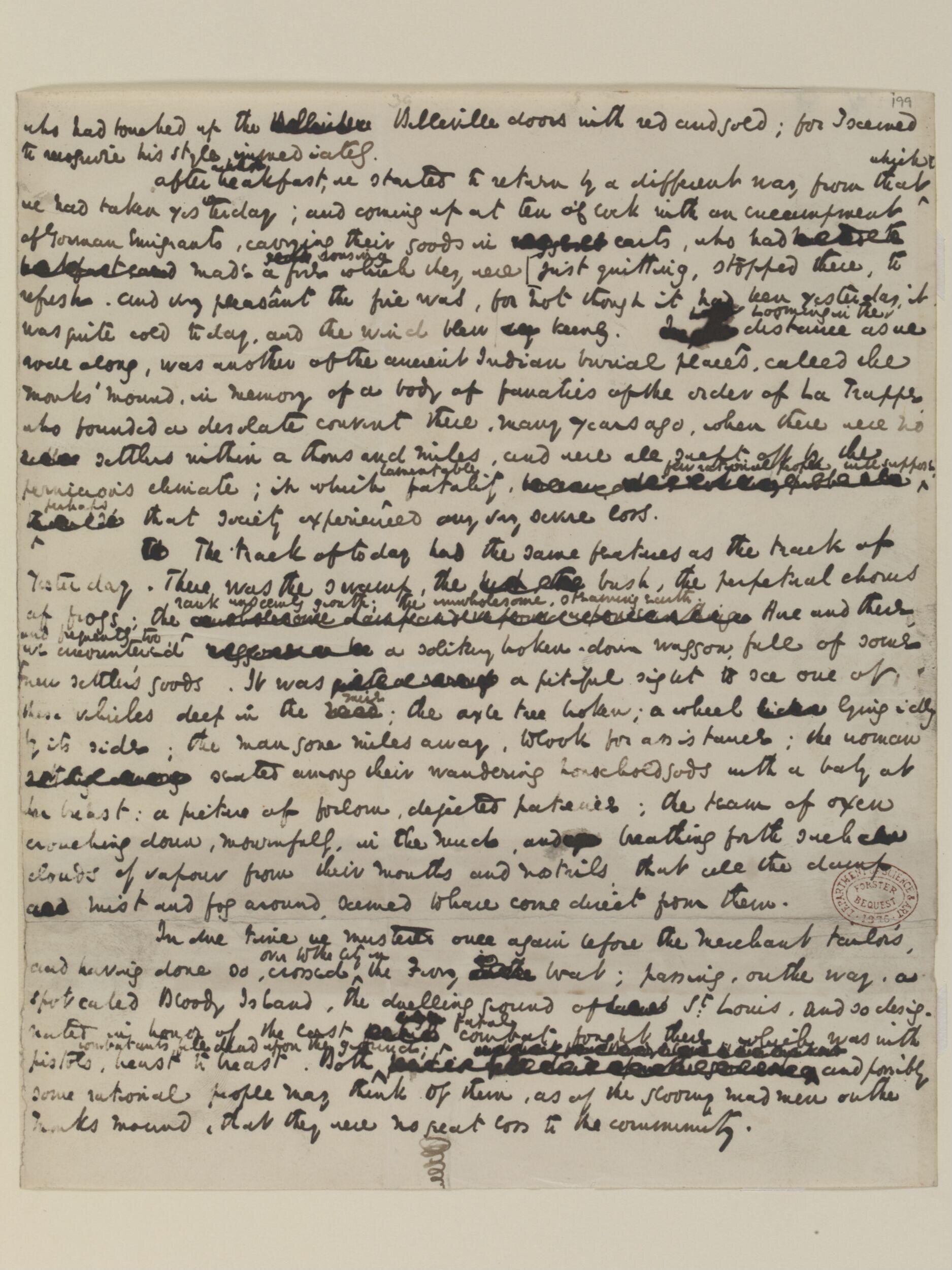 Original manuscript of American notes, vol. 4, by Charles Dickens