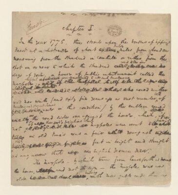 Original manuscript of Barnaby Rudge, vol. 1