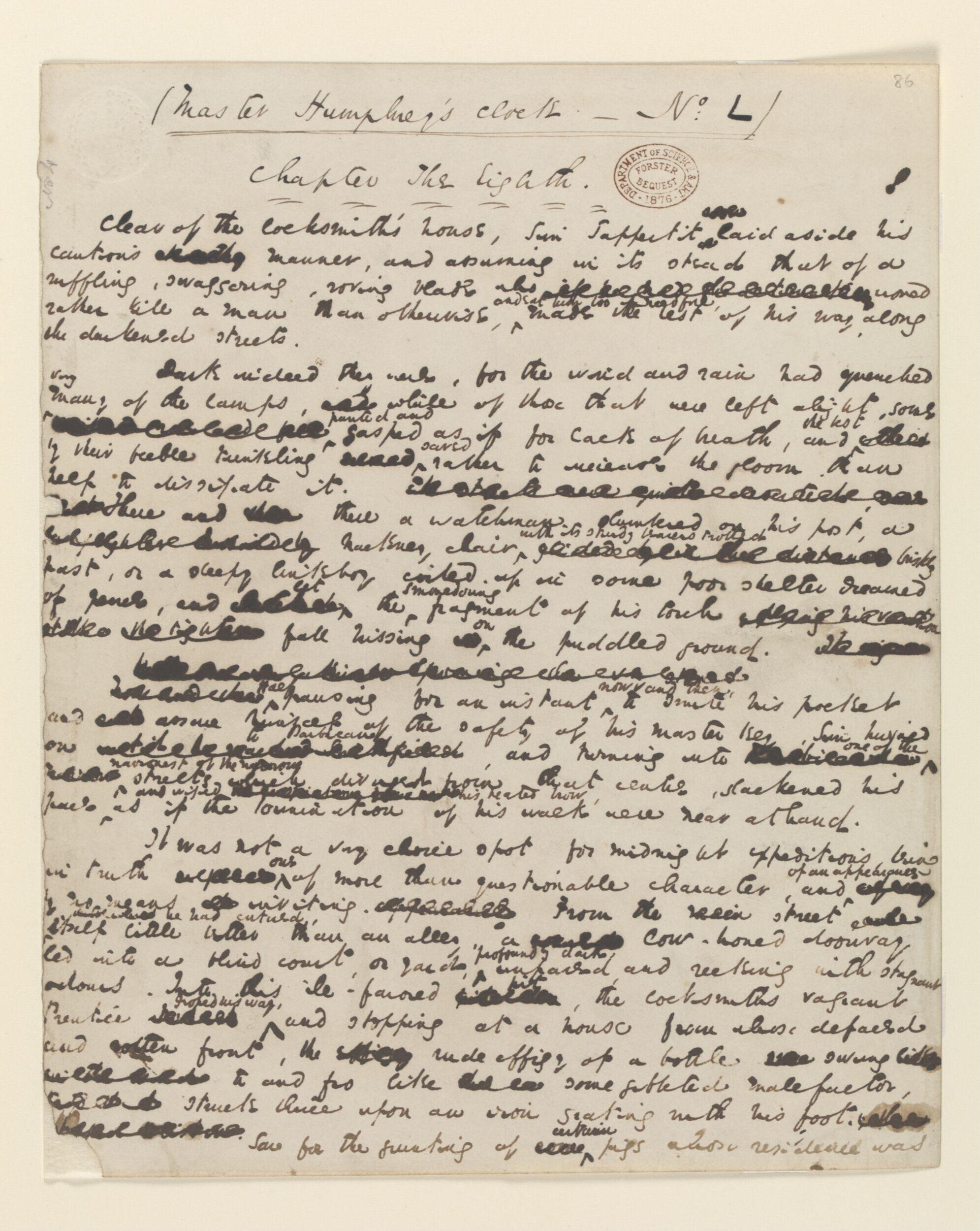 Original manuscript of Barnaby Rudge, vol. 2