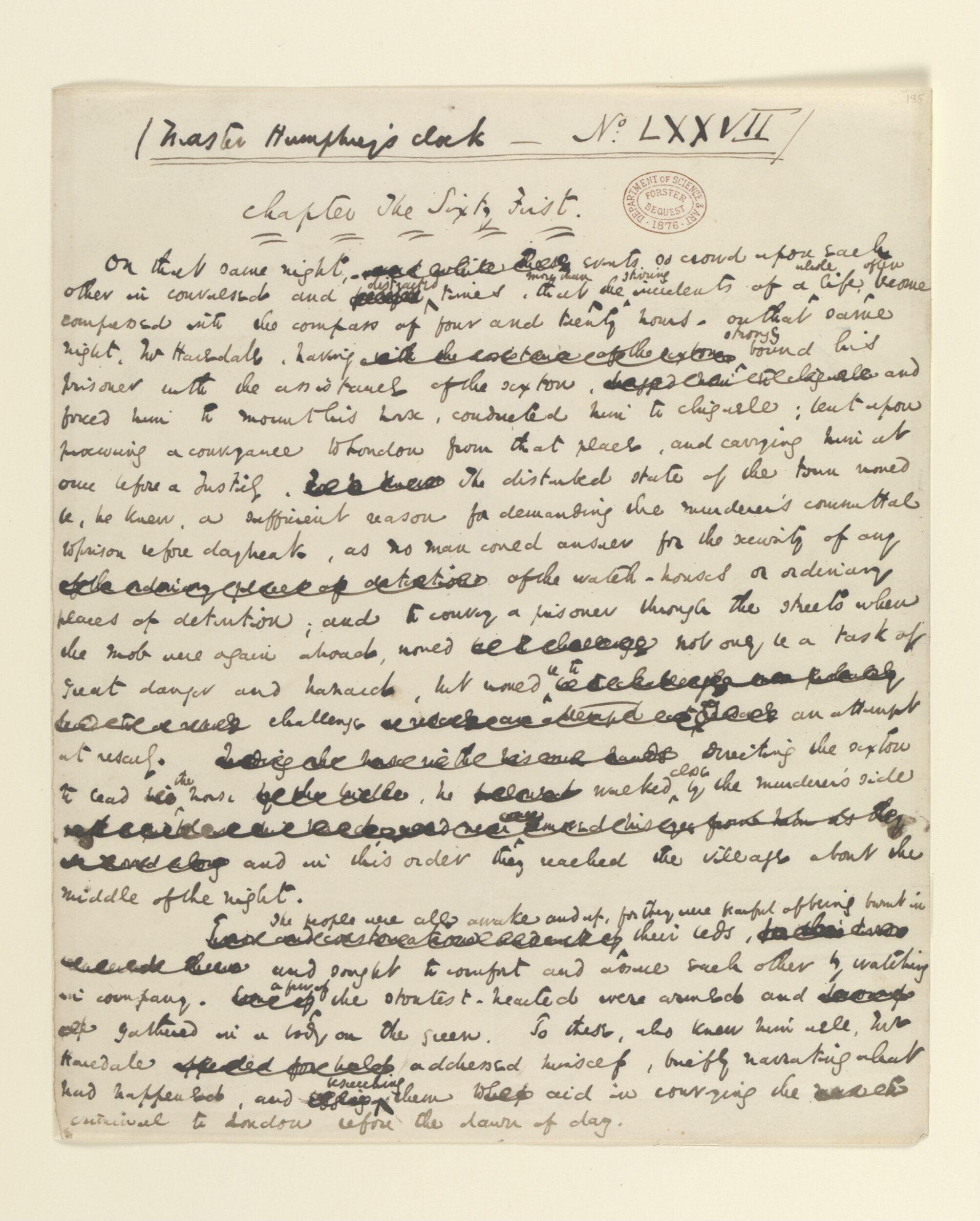 Original manuscript of Barnaby Rudge, vol. 7