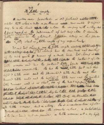 Original manuscript of Sketches of young couples, by Charles Dickens
