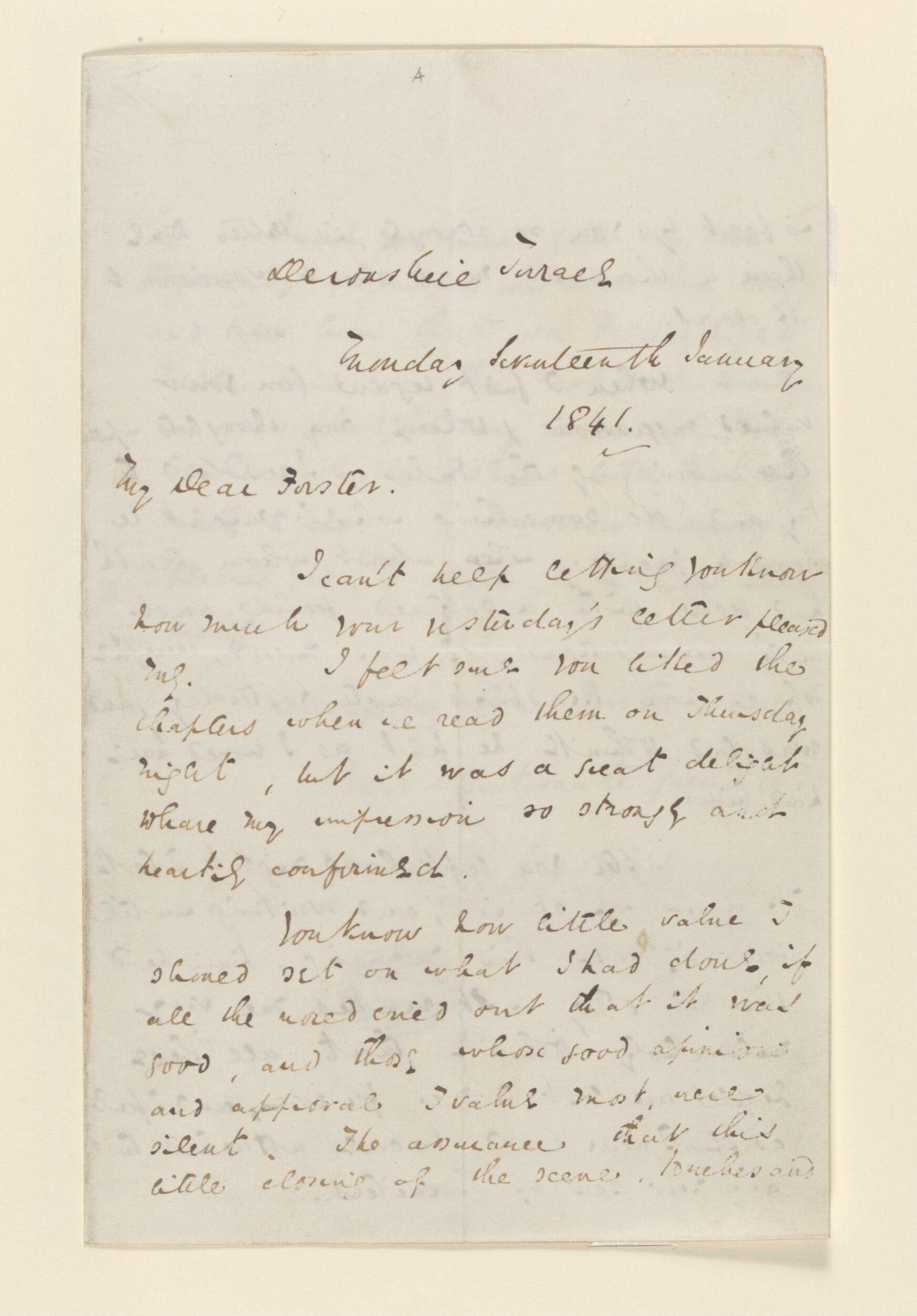 Original manuscript of The Old Curiosity Shop, vol. 1