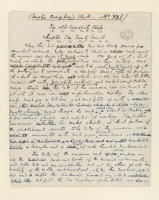 Original manuscript of The Old Curiosity Shop, vol. 4