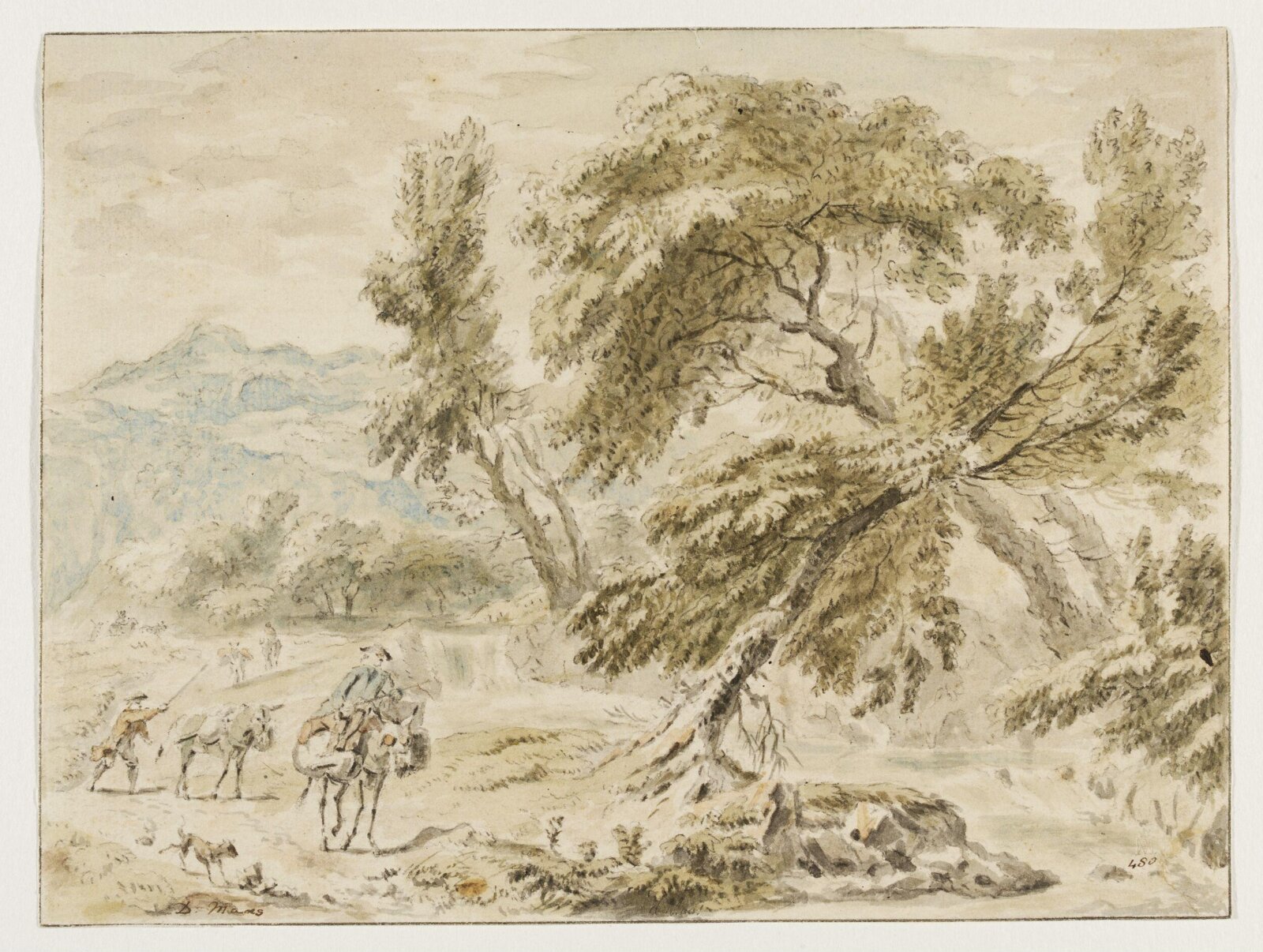 Drawing, Dirk Maes, late 17th - early 18th century