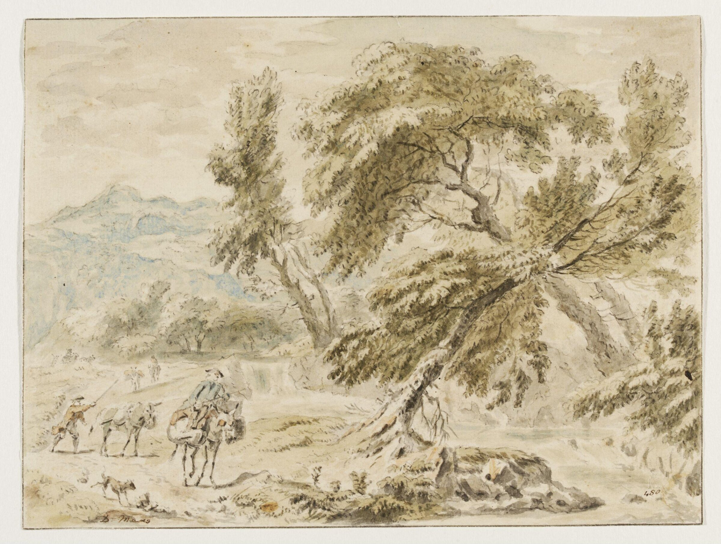 Drawing, Dirk Maes, late 17th - early 18th century