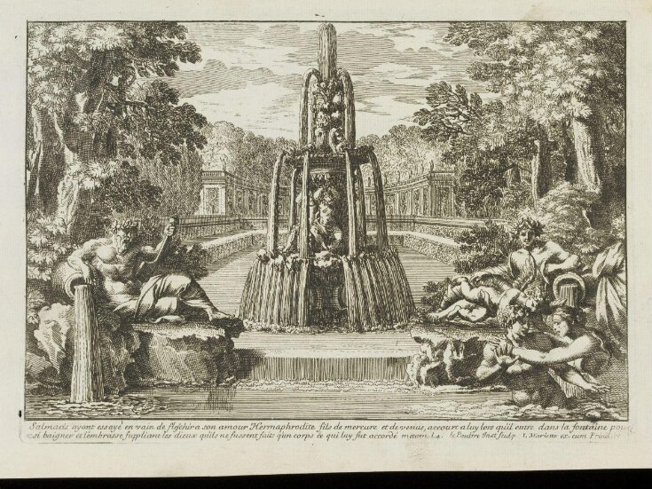 Fontaines & Jardins avec sujets d'Histoire, tires de la Fable, Inventés & gravés par J. le Pautre.  En Six Planches top image