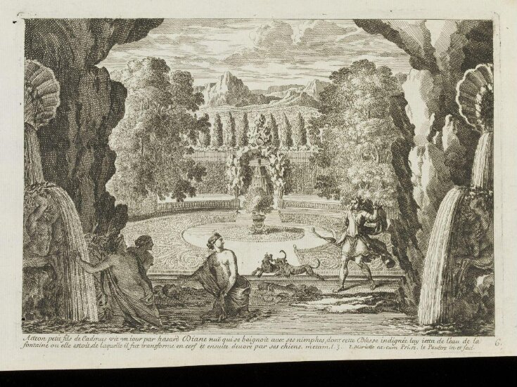 Fontaines & Jardins avec sujets d'Histoire, tires de la Fable, Inventés & gravés par J. le Pautre.  En Six Planches top image