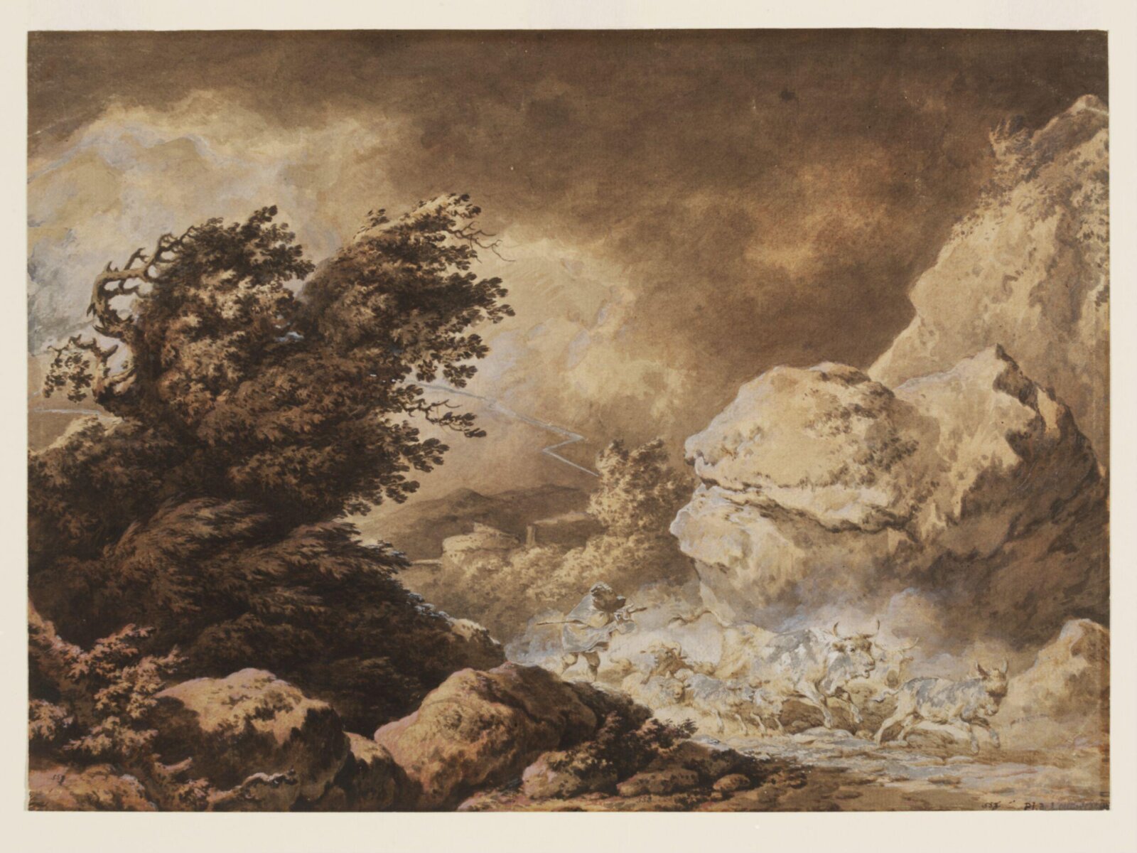 A Storm, Philippe Jacques de Loutherbourg, ca. late 18th century