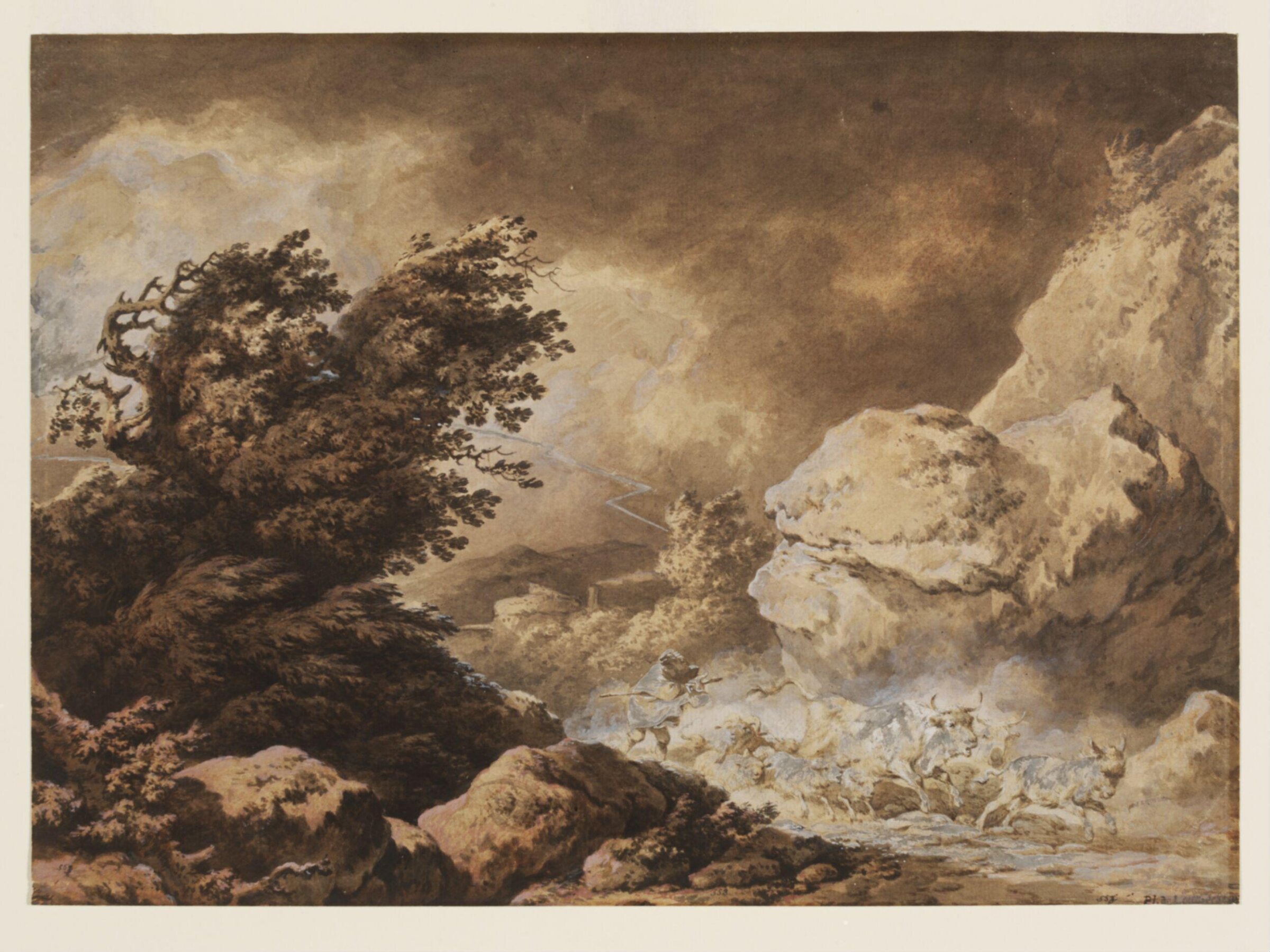 A Storm, Philippe Jacques de Loutherbourg, ca. late 18th century