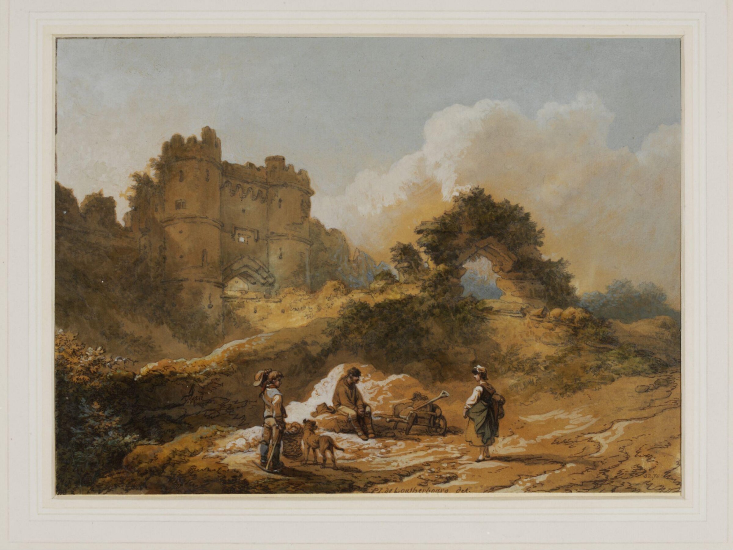 Carisbrooke Castle, Isle of Wight, Philippe Jacques de Loutherbourg, 1805