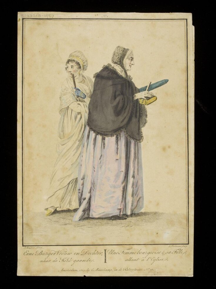 Une Femme bourgeoise & sa Fille, allant à l'Eglise Portman, Ludwig