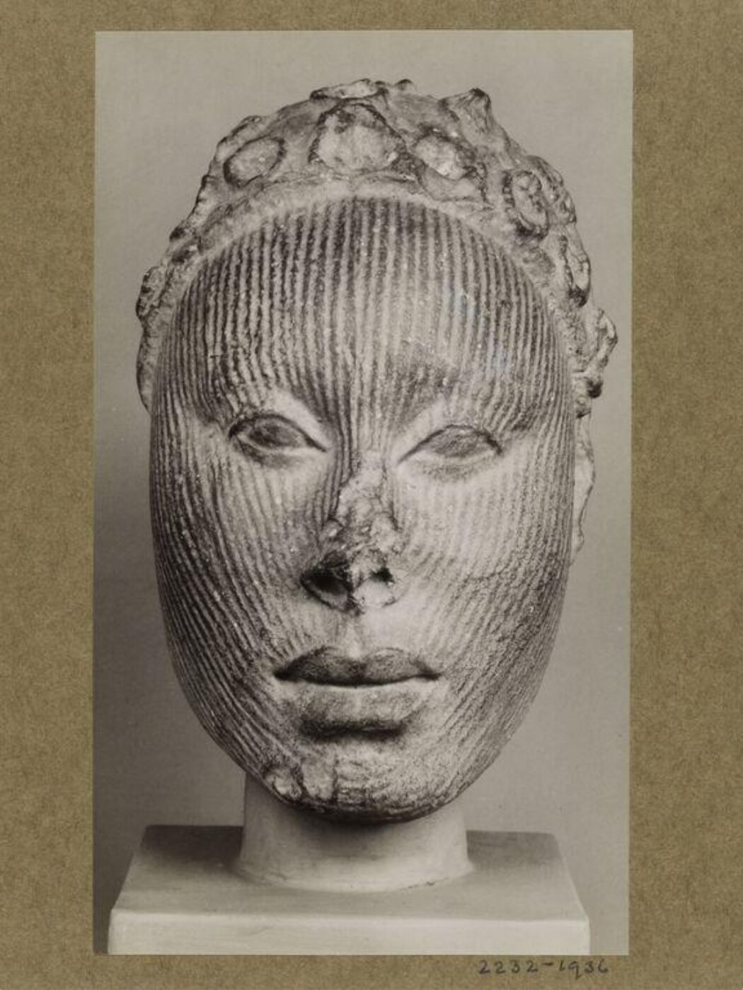 Walker Evans, Plaster Cast of Terra Cotta Head. Yoruba.