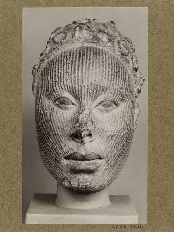 Plaster Cast of Terra Cotta Head.  Yoruba.