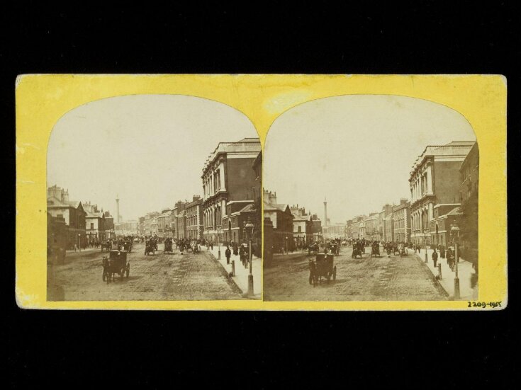 Stereoscopic photograph of Parliament Street, looking towards Trafalgar Square top image