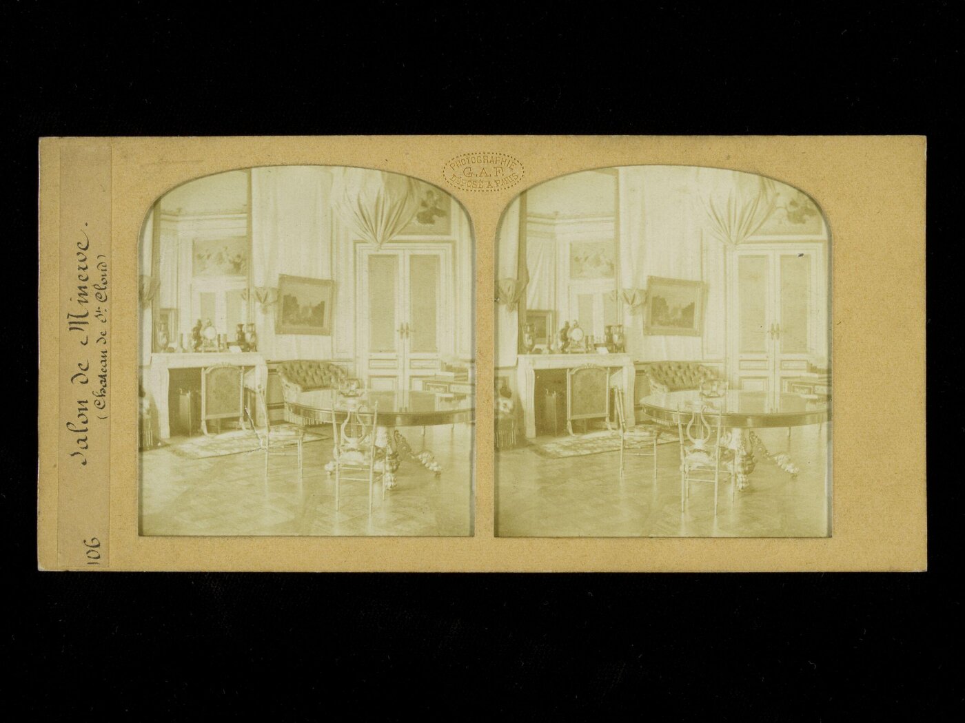 Unknown, Interior view of the Chateau de St. Cloud, Salon de Minerve