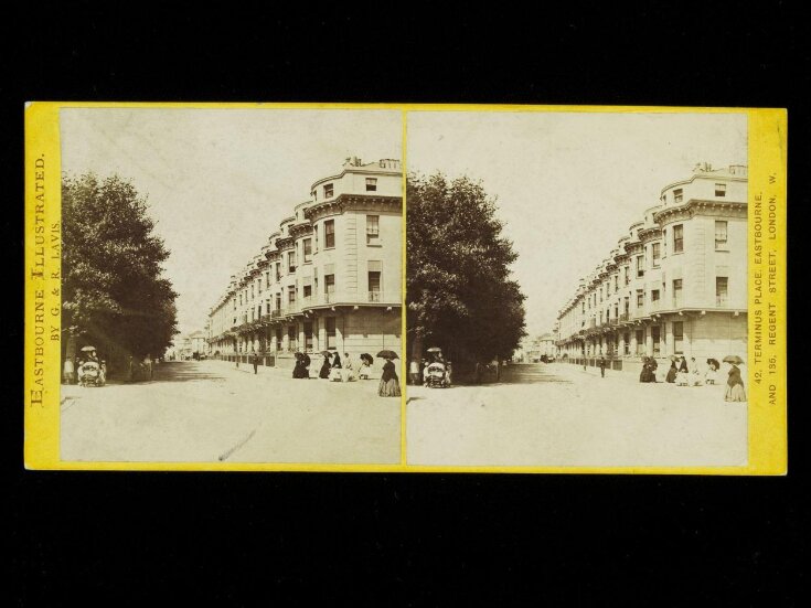 Stereoscopic photograph of Victoria Place in Eastbourne image