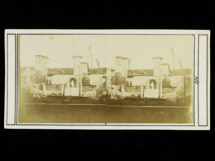 Stereoscopic photograph of a street in Pompei top image