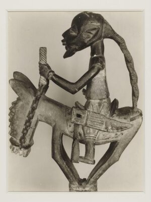 Polychrome Equestrian Figure.  Yoruba