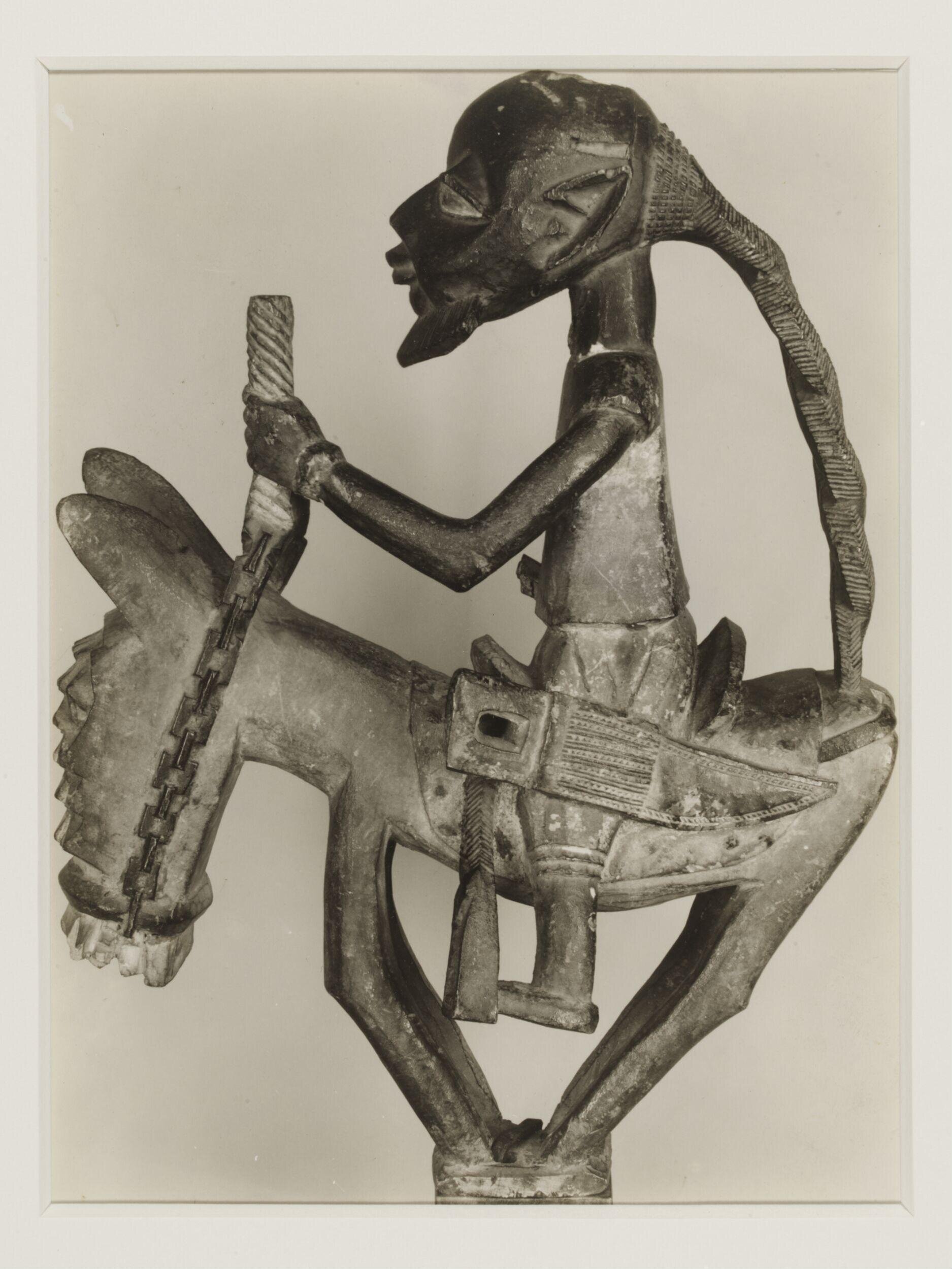 Polychrome Equestrian Figure.  Yoruba