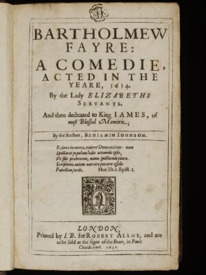 The Workes of Benjamin Jonson : the second volume
