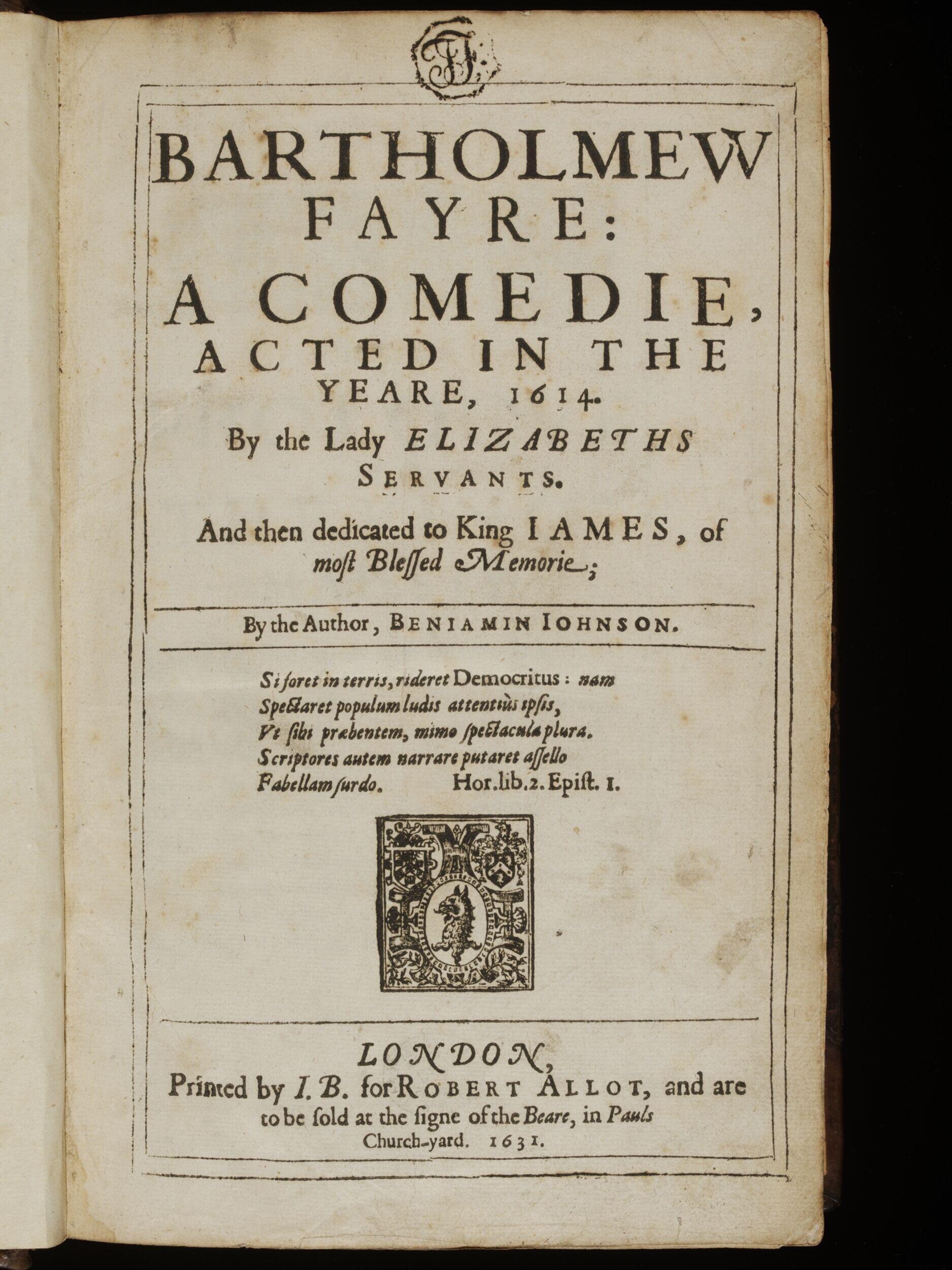 The Workes of Benjamin Jonson : the second volume