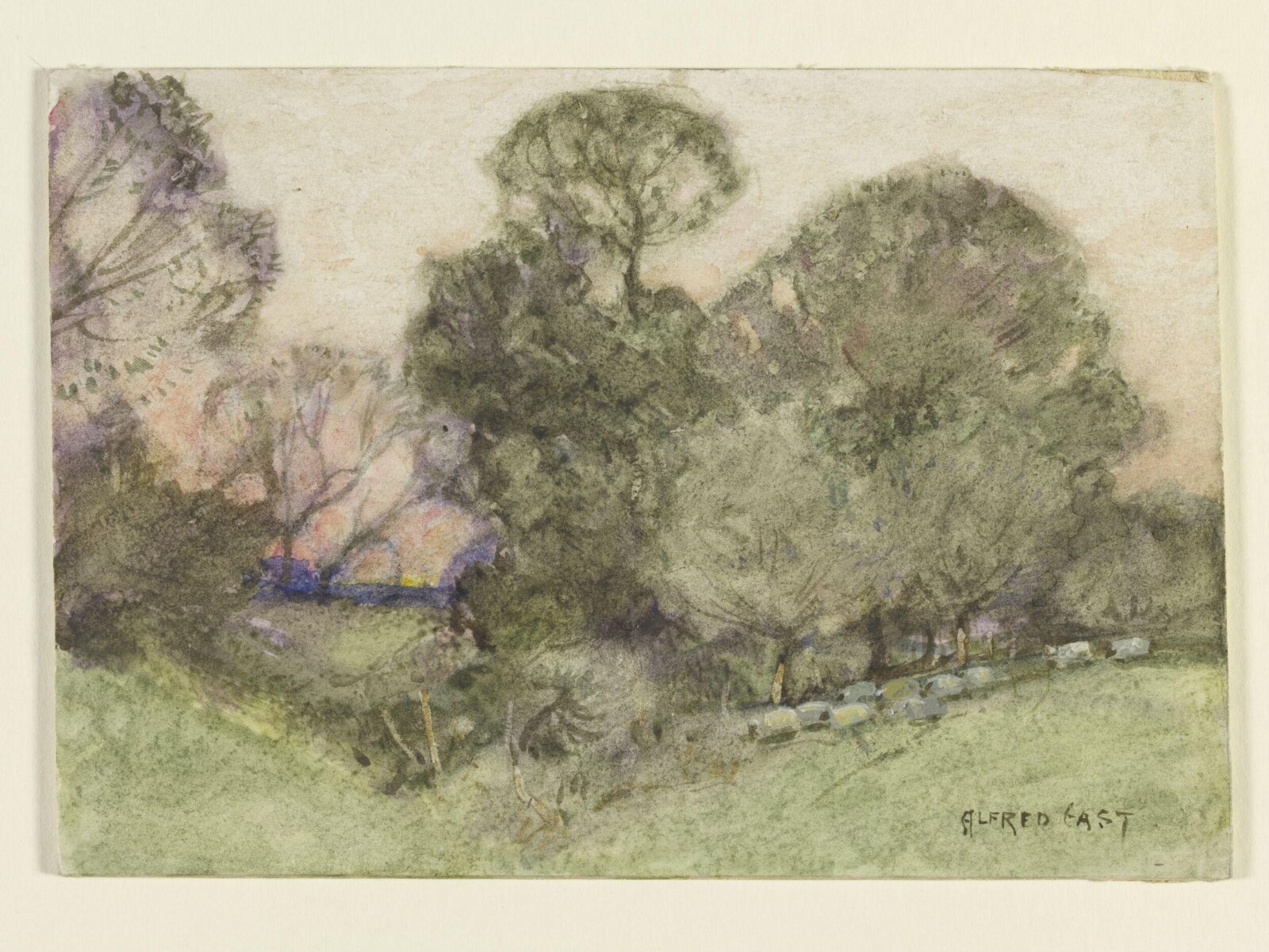 Evening: Les Andelys, Alfred East, late 19th century-early 20th century