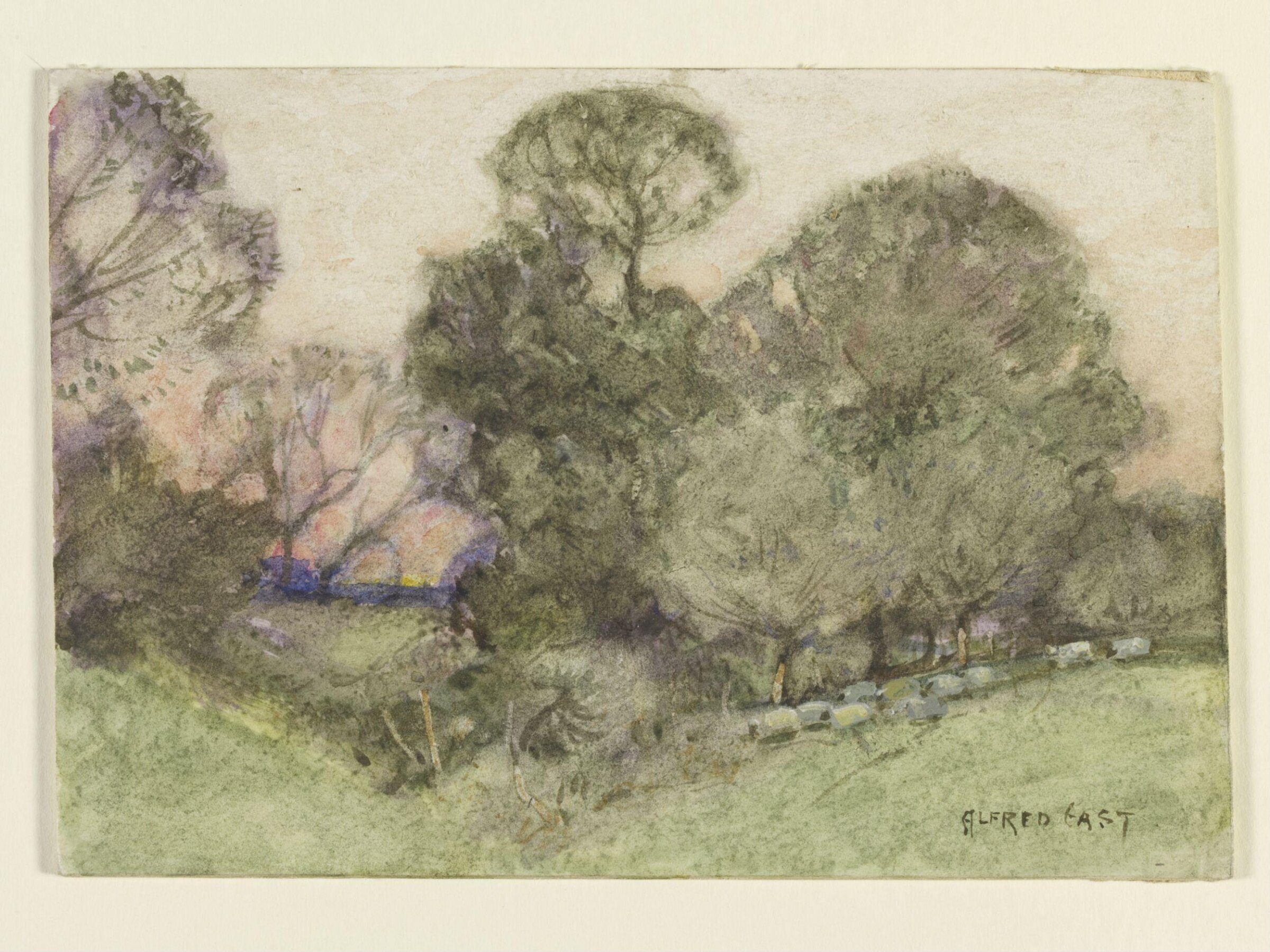 Evening: Les Andelys, Alfred East, late 19th century-early 20th century