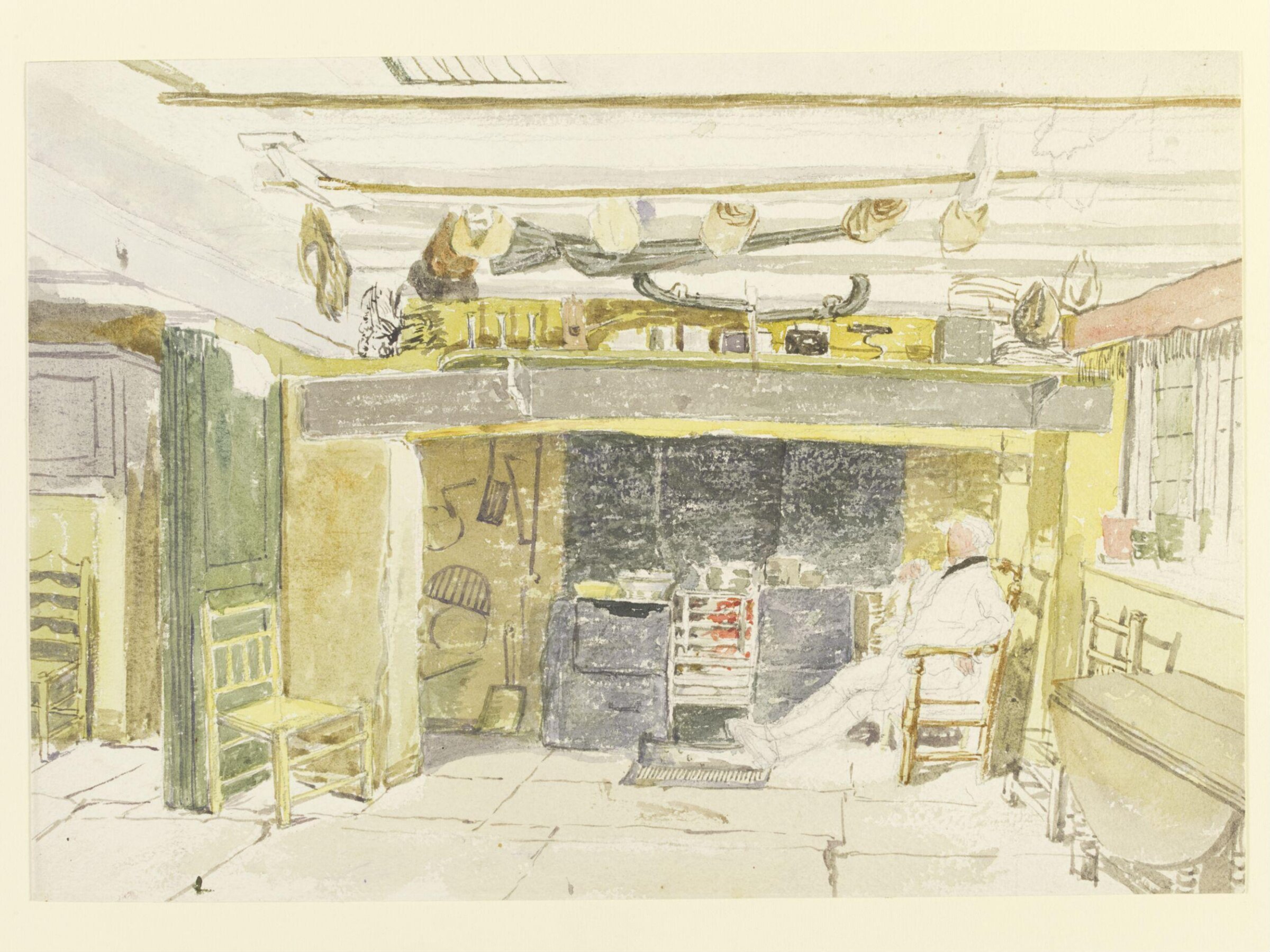 The Kitchen at Mr Hint's Farm, Brinsley, near Nottingham, William Maw Egley, 1861