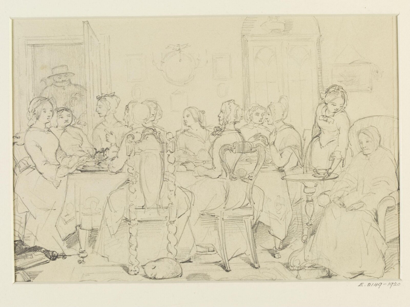 Study for the painting 'The Gossips', William Maw Egley