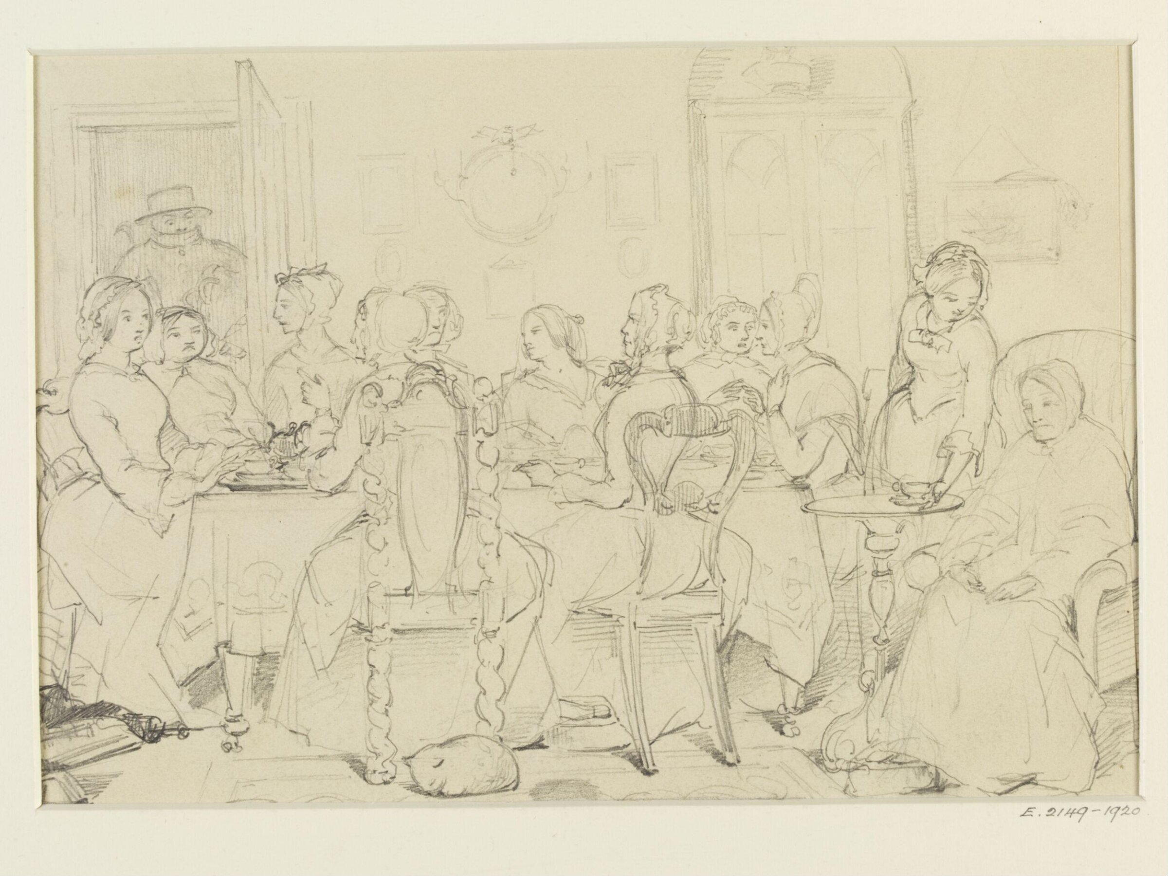 Study for the painting 'The Gossips', William Maw Egley